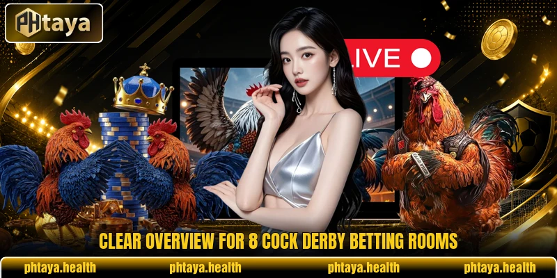 Clear overview for 8 Cock Derby betting rooms