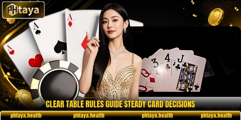Clear table rules guide steady card decisions Clear table rules guide steady card decisions