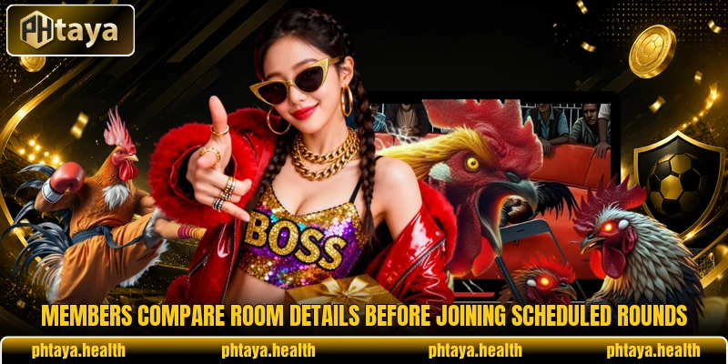Members compare room details before joining scheduled rounds