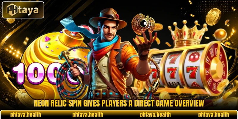Neon Relic Spin gives players a direct game overview Neon Relic Spin gives players a direct game overview