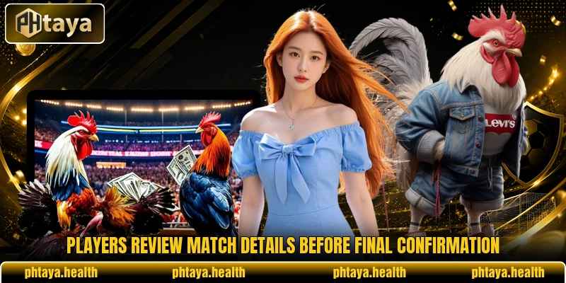 Players review match details before final confirmation