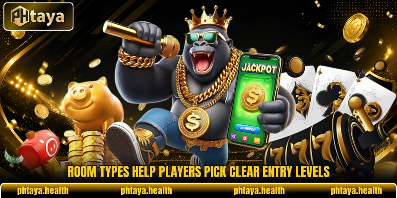 Room types help players pick clear entry levels Room types help players pick clear entry levels